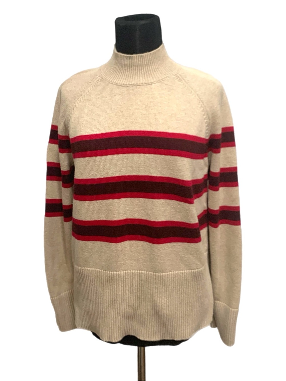 Loft  Women’s Classic Striped Turtleneck Sweater Sz: Large
